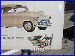Vintage Original 1949 Chevy Styleline And Fleetline Dealer Showroom Posters Sign