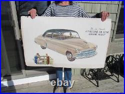 Vintage Original 1949 Chevy Styleline And Fleetline Dealer Showroom Posters Sign