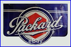 Vintage Original 2 SIDED Packard Porcelain Sign 47X32