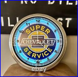 Vintage Original Ande Rooney Inc. Chevrolet Car Dealer Clock