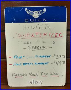 Vintage Original BUICK Automobile Dealership Double Sided Masonite Sign 32