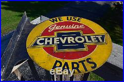 Vintage Original Chevrolet Parts Metal Sign