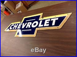 Vintage Original Chevrolet Porcelain Sign display