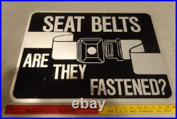 Vintage Original Chicago Illinois Seat Belt Are They Fastened 24 Metal Car Sign