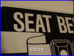 Vintage Original Chicago Illinois Seat Belt Are They Fastened 24 Metal Car Sign