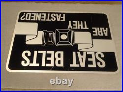 Vintage Original Chicago Illinois Seat Belt Are They Fastened 24 Metal Car Sign