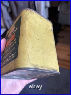 Vintage Original Early Auto Pontoklene Graphic Car Grease Cleaner Oil Can Tin