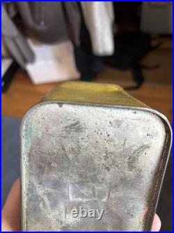 Vintage Original Early Auto Pontoklene Graphic Car Grease Cleaner Oil Can Tin