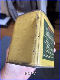 Vintage Original Early Auto Pontoklene Graphic Car Grease Cleaner Oil Can Tin