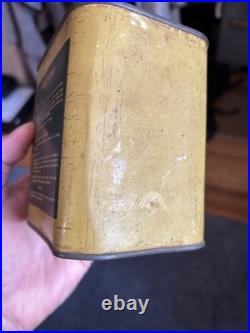 Vintage Original Early Auto Pontoklene Graphic Car Grease Cleaner Oil Can Tin