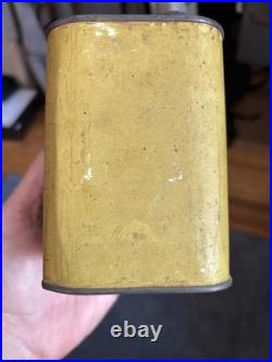 Vintage Original Early Auto Pontoklene Graphic Car Grease Cleaner Oil Can Tin