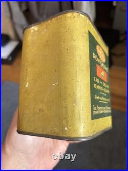 Vintage Original Early Auto Pontoklene Graphic Car Grease Cleaner Oil Can Tin