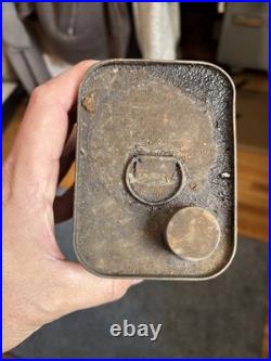 Vintage Original Early Auto Pontoklene Graphic Car Grease Cleaner Oil Can Tin