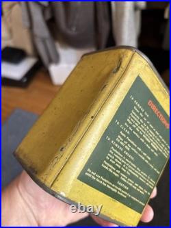 Vintage Original Early Auto Pontoklene Graphic Car Grease Cleaner Oil Can Tin