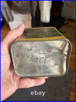 Vintage Original Early Auto Pontoklene Graphic Car Grease Cleaner Oil Can Tin