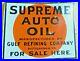 Vintage-Original-Gulf-Oil-Supreme-Auto-Oil-Double-Sided-Porcelain-Flange-Sign-01-ets