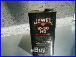 Vintage Original Jewel Motor Oil 2 Gallon Can Car Gas station Los Angeles Ca