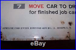 Vintage Original Metal Jenny 25 Cent Car Wash Sign, Very Rare to find Sign