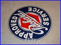 Vintage Original Packard Approved Service Porcelain Metal Car, Gasoline Oil Sign