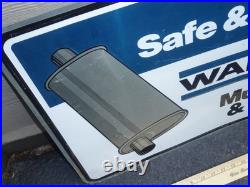 Vintage Original Walker Muffler & Pipes 24 Metal Gasoline & Oil Car Dealer Sign