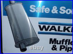 Vintage Original Walker Muffler & Pipes 24 Metal Gasoline & Oil Car Dealer Sign