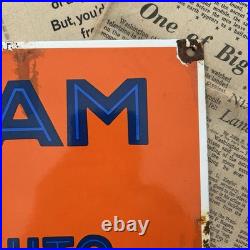 Vintage Osram Auto Lampen 8x12 Inches Porcelain Enamel Sign