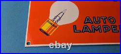 Vintage Osram Porcelain Gas Electric Auto Lampen Gas Service Station Pump Sign
