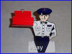 Vintage Packard Car Dealer Salesman Metal Gasoline Oil Business Card Holder Sign