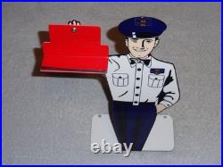 Vintage Packard Car Dealer Salesman Metal Gasoline Oil Business Card Holder Sign