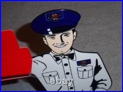 Vintage Packard Car Dealer Salesman Metal Gasoline Oil Business Card Holder Sign