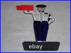 Vintage Packard Car Dealer Salesman Metal Gasoline Oil Business Card Holder Sign