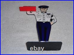 Vintage Packard Car Dealer Salesman Metal Gasoline Oil Business Card Holder Sign