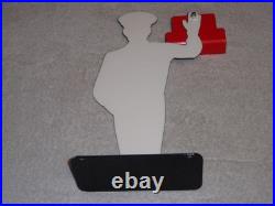 Vintage Packard Car Dealer Salesman Metal Gasoline Oil Business Card Holder Sign