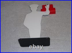 Vintage Packard Car Dealer Salesman Metal Gasoline Oil Business Card Holder Sign