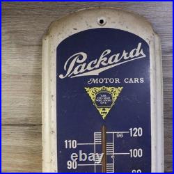 Vintage Packard Motor Cars Metal Thermometer Sign Advertising Garage Decor