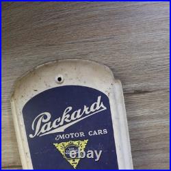 Vintage Packard Motor Cars Metal Thermometer Sign Advertising Garage Decor