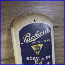Vintage Packard Motor Cars Metal Thermometer Sign Advertising Garage Decor