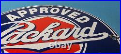 Vintage Packard Porcelain Gas Service Station Automobile Dealership Sales Sign