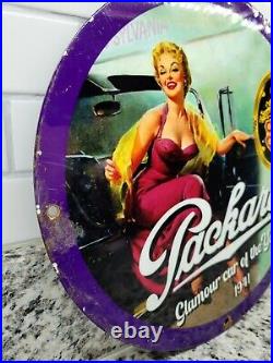 Vintage Packard Porcelain Sign Automobile Dealer Gas Oil Garage Car Truck Auto