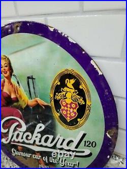 Vintage Packard Porcelain Sign Automobile Dealer Gas Oil Garage Car Truck Auto