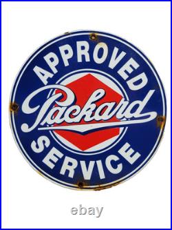 Vintage Packard Porcelain Sign Automobile Truck Car Dealer Service Garage 12