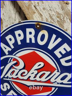 Vintage Packard Porcelain Sign Automobile Truck Car Dealer Service Garage 12
