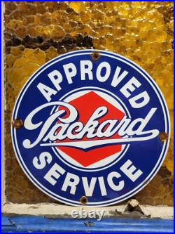 Vintage Packard Porcelain Sign Old Automobile Car Dealer Sales Service Garage