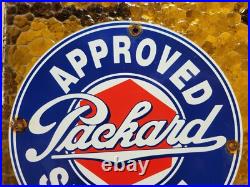 Vintage Packard Porcelain Sign Old Automobile Car Dealer Sales Service Garage
