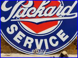 Vintage Packard Porcelain Sign Old Automobile Car Dealer Sales Service Garage