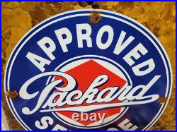 Vintage Packard Porcelain Sign Old Automobile Car Dealer Sales Service Garage