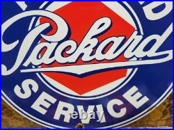 Vintage Packard Porcelain Sign Old Automobile Car Dealer Sales Service Garage