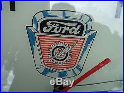 Vintage Pam Ford 50's Truck Emblem Jennings Motors Rochester Ind Lighted Clock