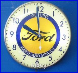 Vintage Pam Lighted Advertising GENUINE FORD PARTS & SERVICE Clock