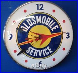Vintage Pam OLDSMOBILE SERVICE Lighted Advertising Clock